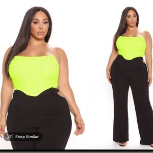 Fashion Nova Fame and fortune rhinestone corset top 2X.
